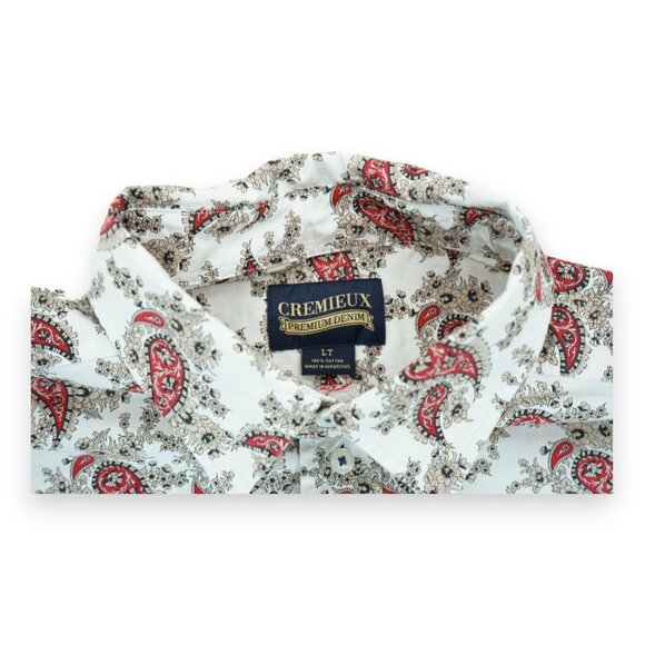 Cremieux Premium Denim Mens LT Long Sleeve Button Down Shirt Paisley Print - Picture 4 of 5